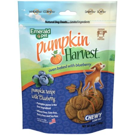 Emerald Pet Pumpkin Harvest Oven Baked Dog Treats with Blueberry