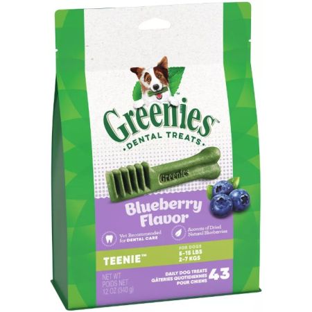 Greenies Teenie Dental Dog Treats Blueberry